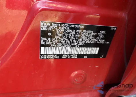 2013 Toyota Rav4 Limited from USA, damaged, VIN JTMYFREV5DD024805